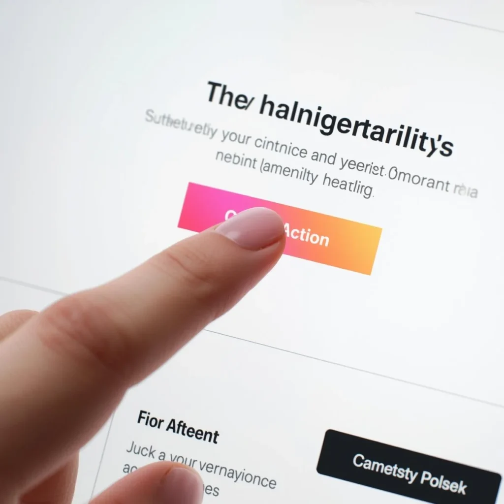 gradient CTA button click interaction