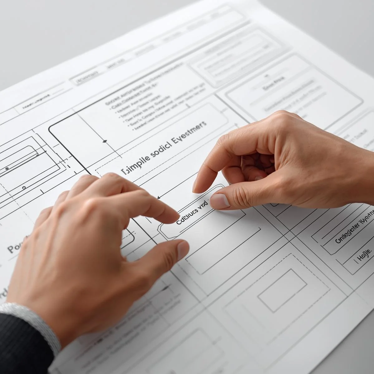 UX wireframe planning paper prototype
